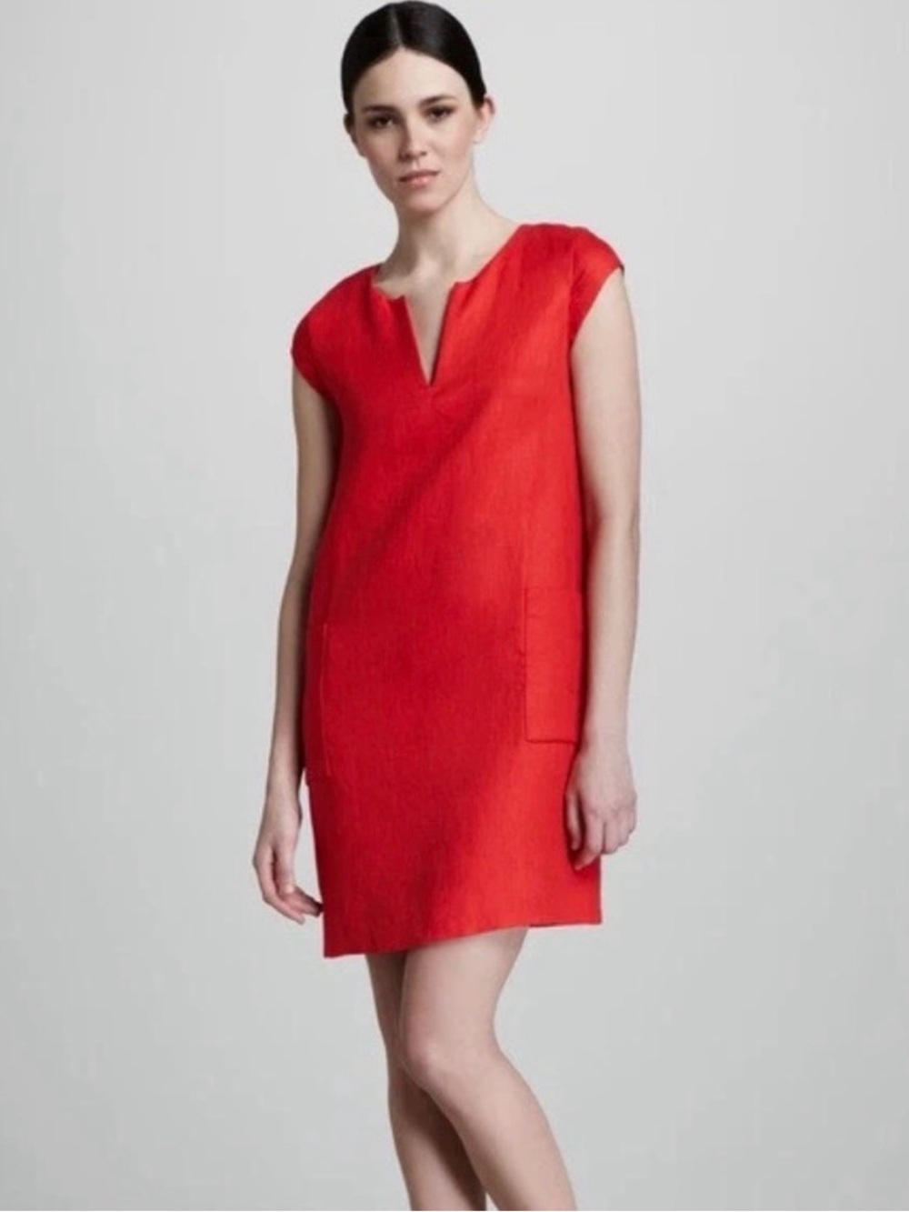 Kate Spade Red Linen Shift Dress